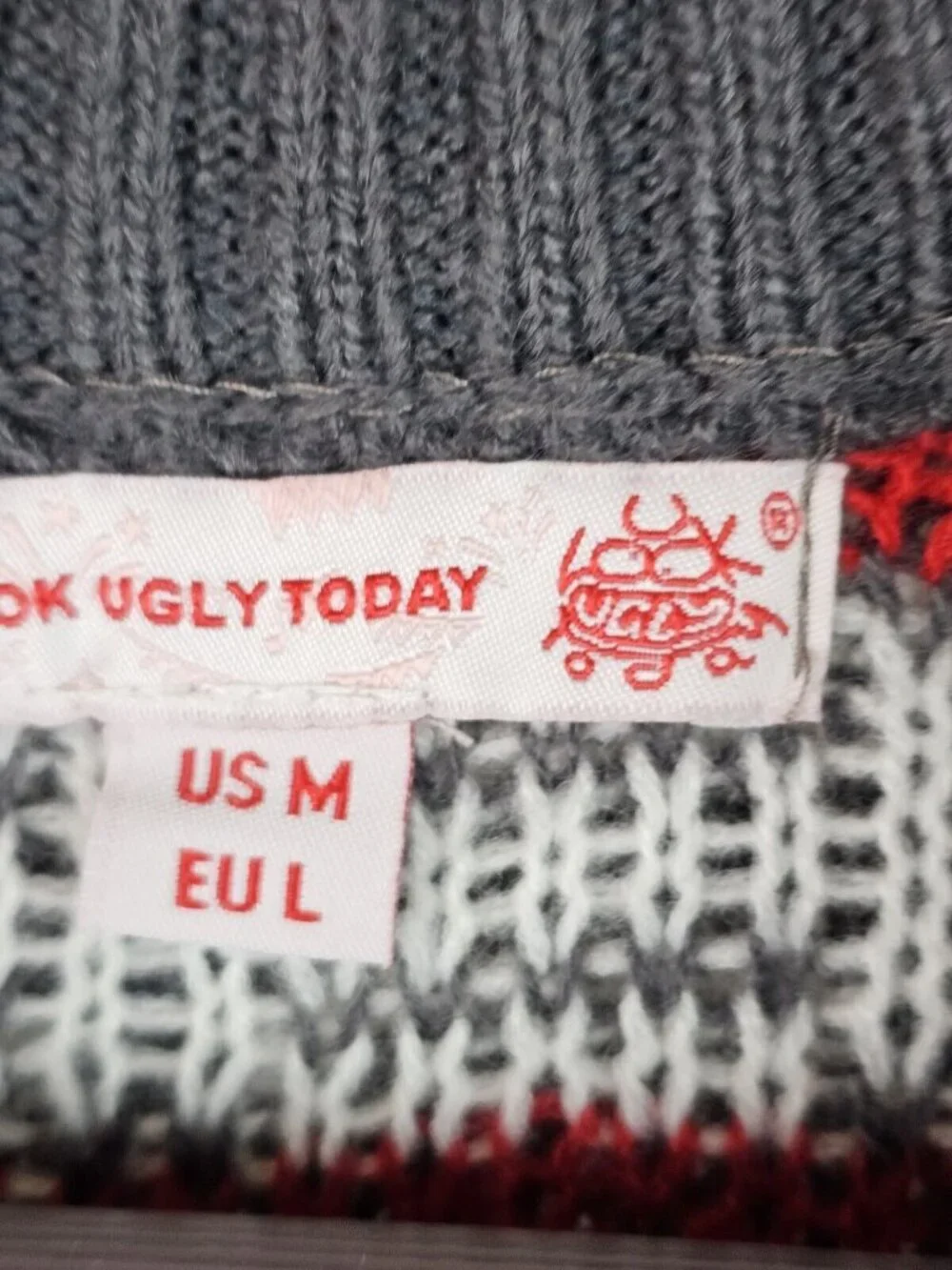 You Look Ugly Today Ugly Christmas Sweater Size Medium Bad Santa Sunglasses Top